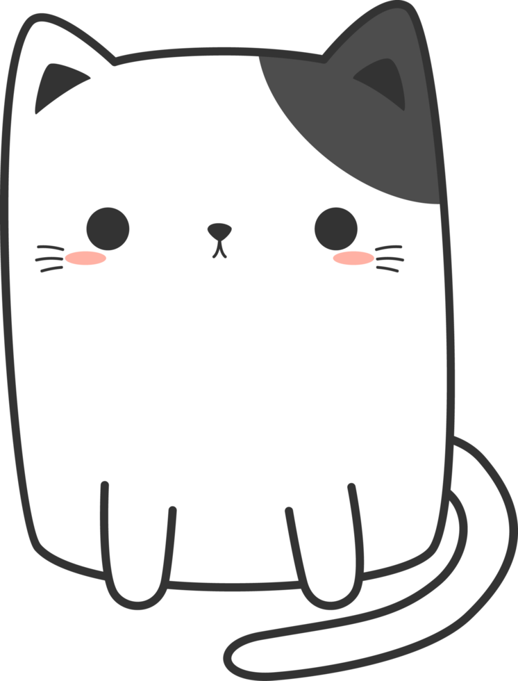 elemento de gato fofo png