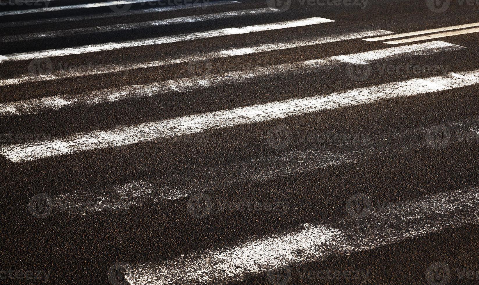 worn road markings photo