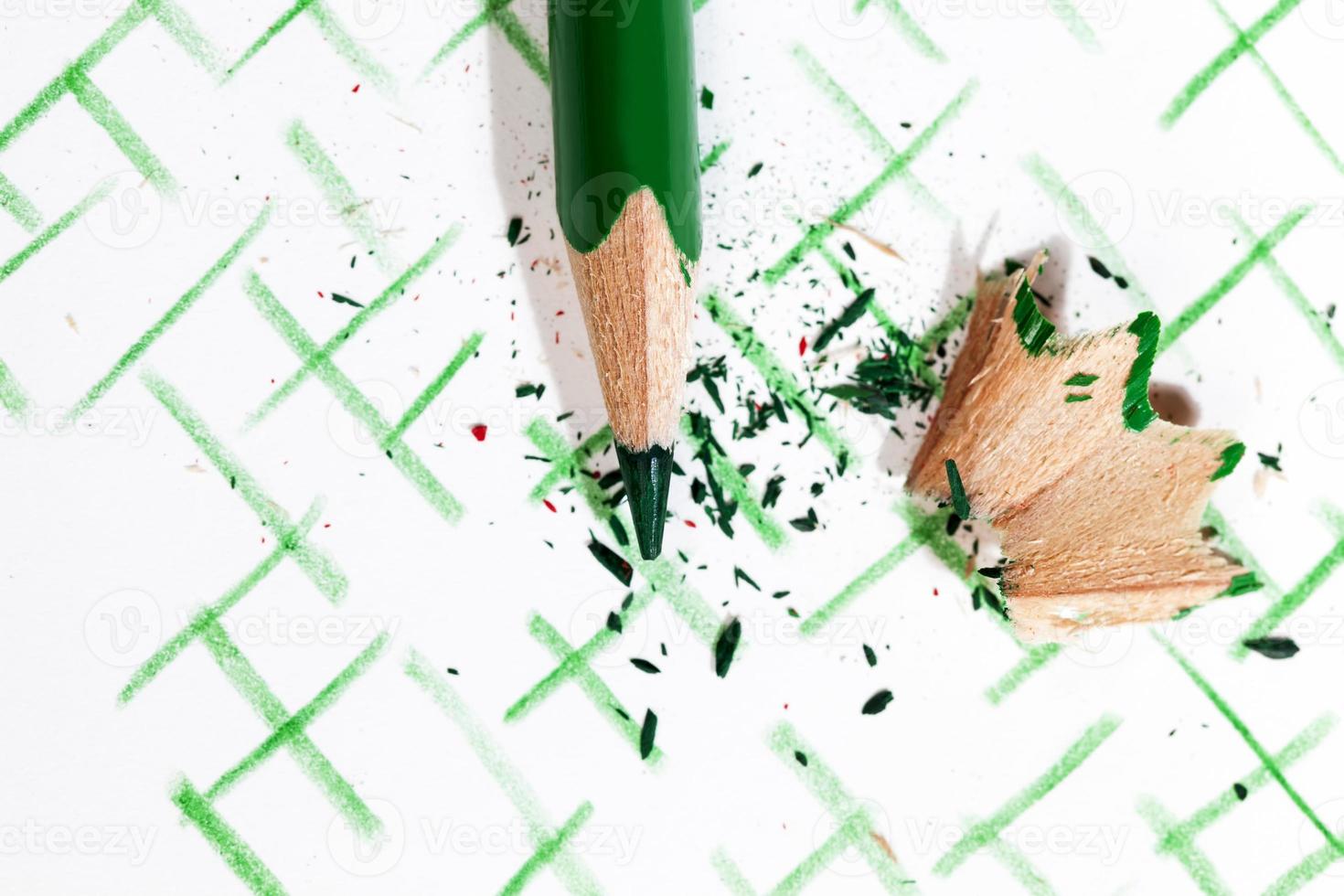lines drawn with a green pencil photo