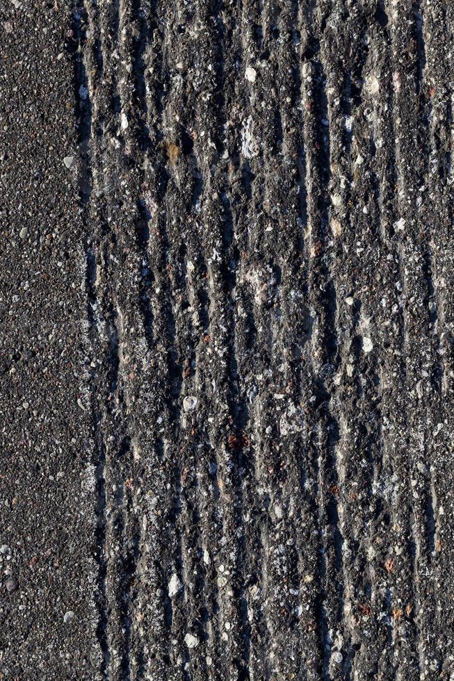 damaged road with damages photo
