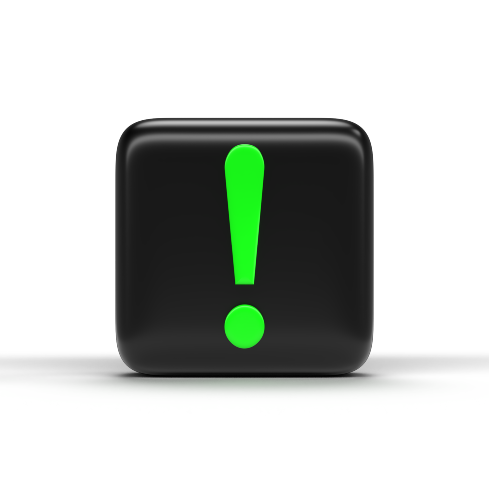 3d warning symbol png