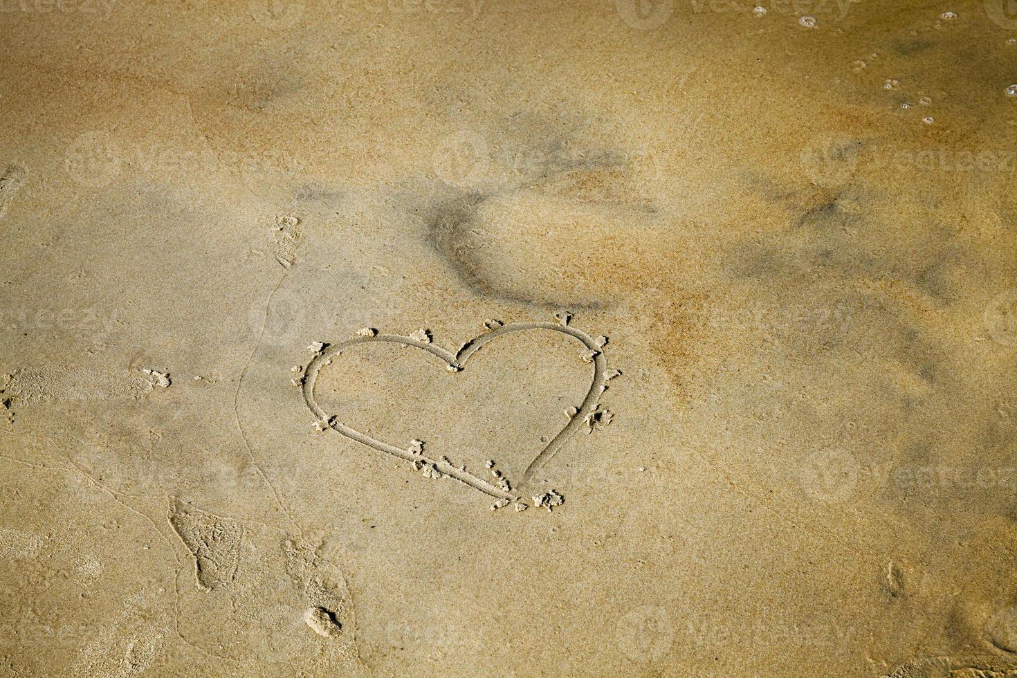 drawn heart, close up photo