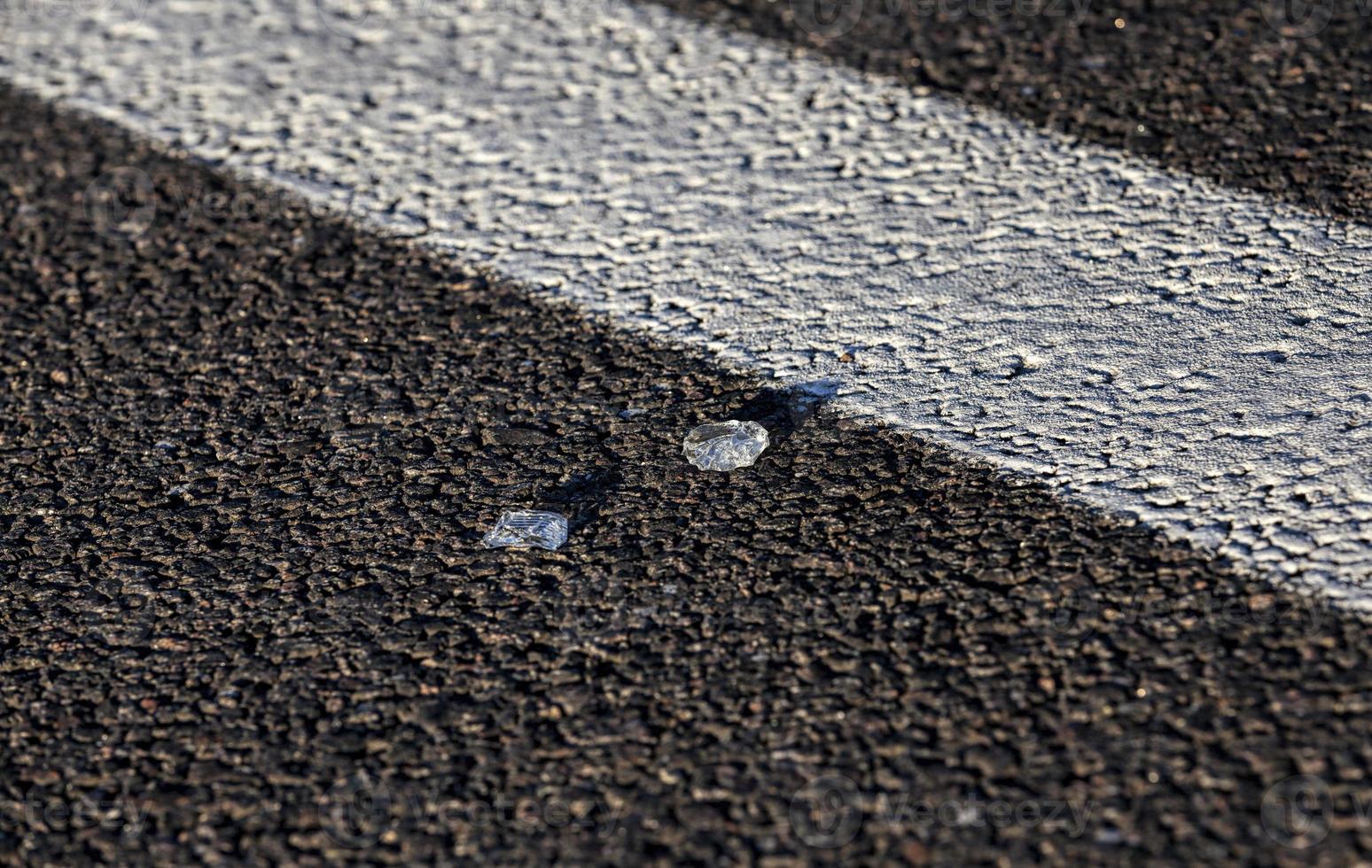 Broken glass, close up photo