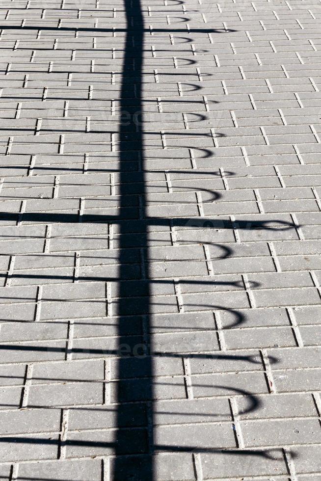 close up of the road for pedestrians and cars photo