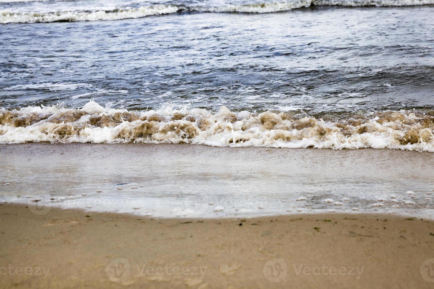 empty seashore, close up photo