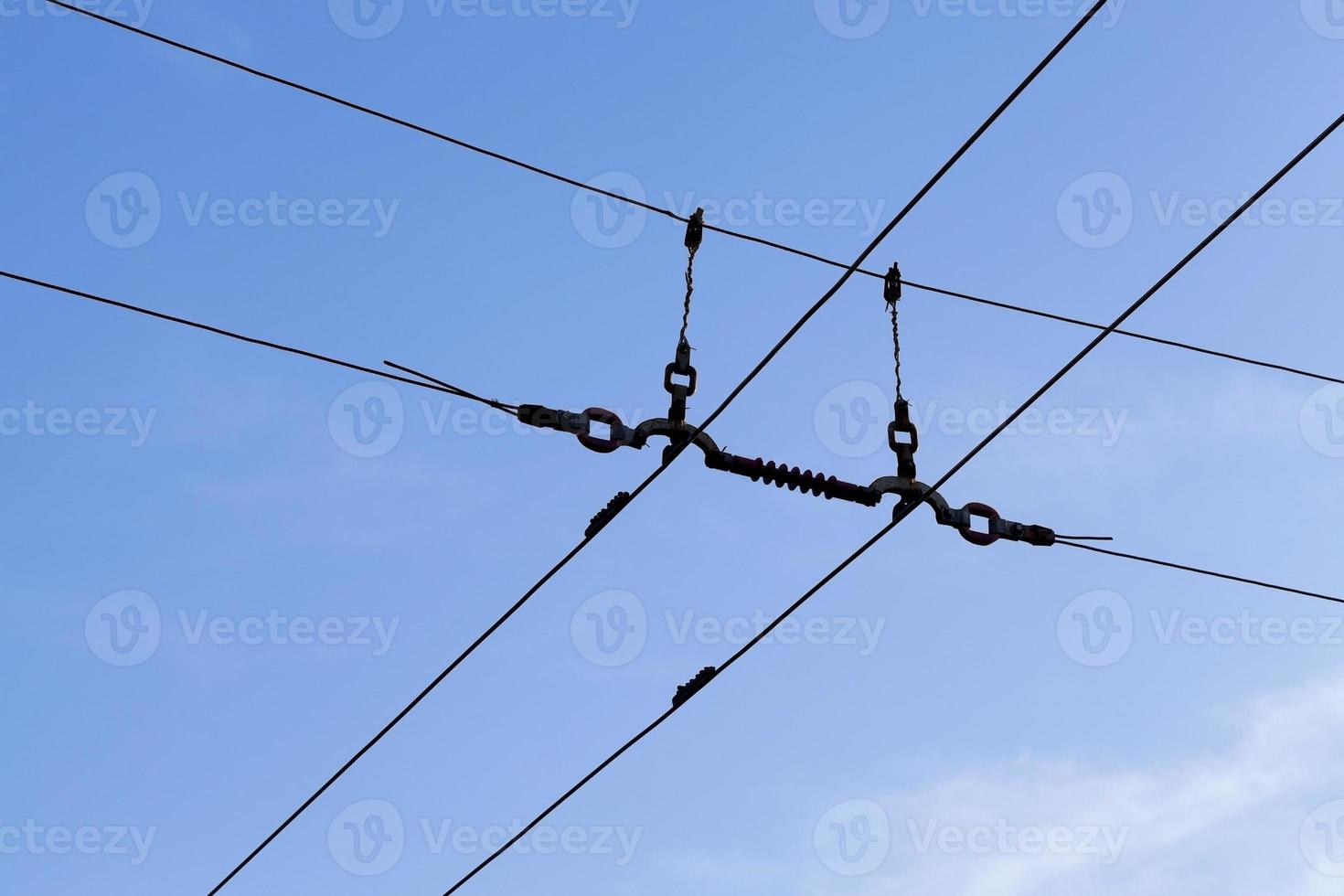 power lines, close-up photo