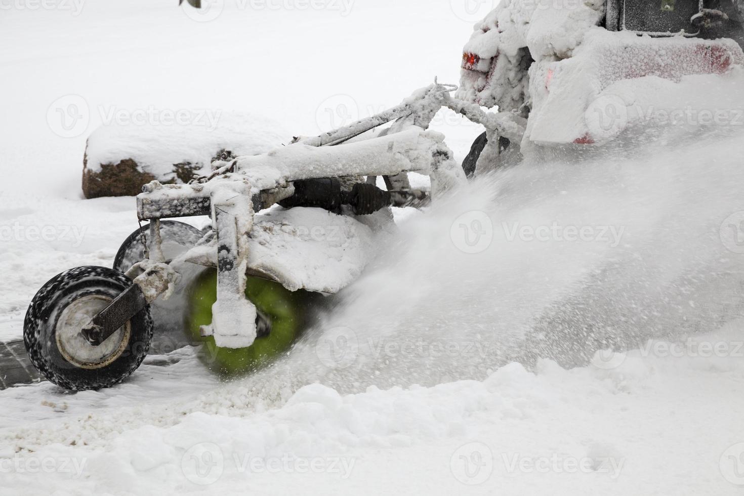 winter road, close up photo