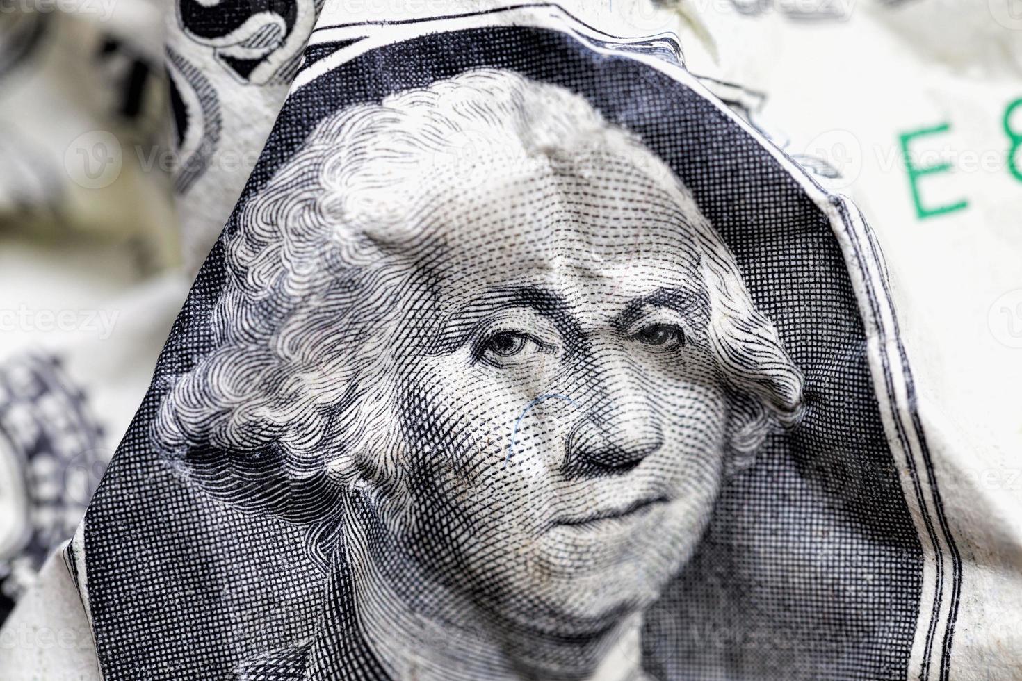 one crumpled American dollars photo