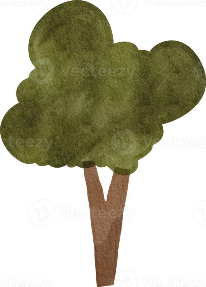 Free Watercolor cute tree 9415004 PNG with Transparent Background