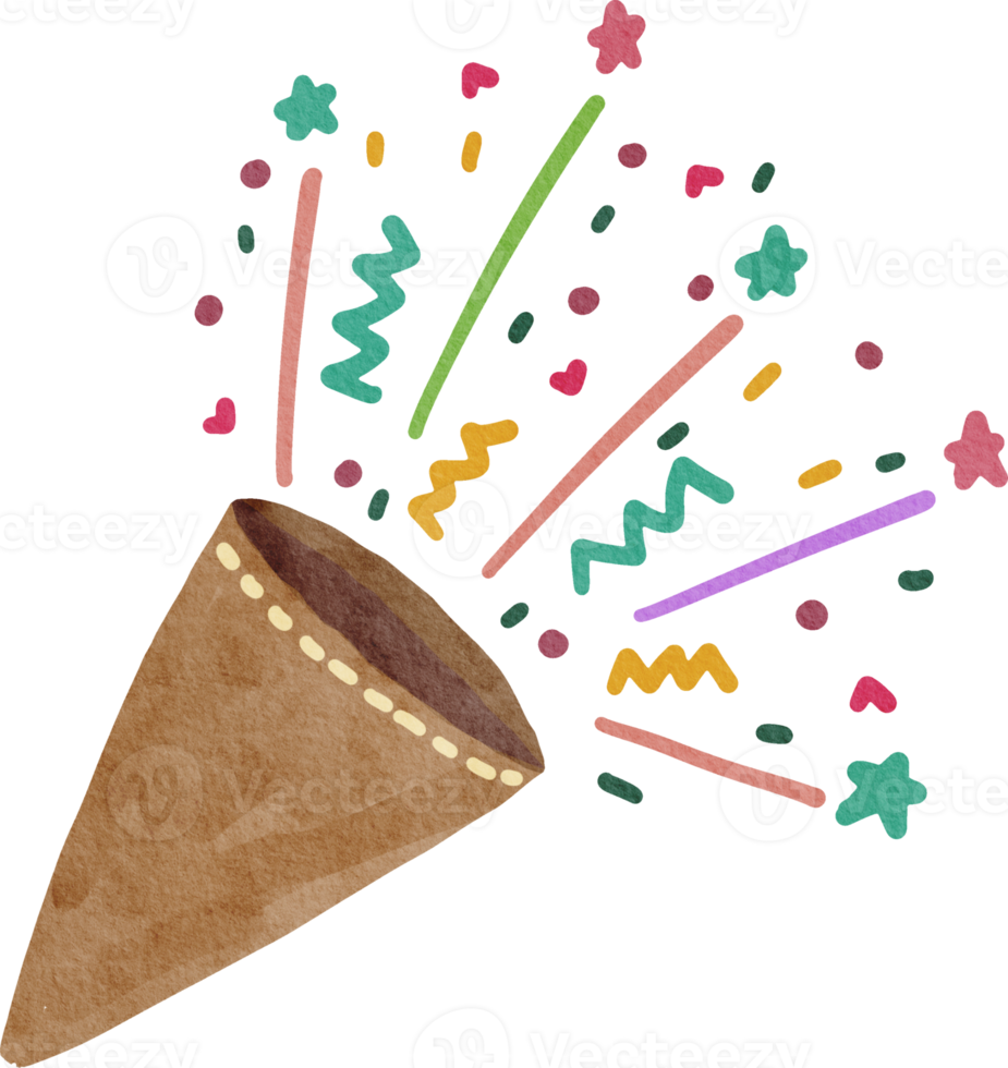 Confetti and Party Popper png