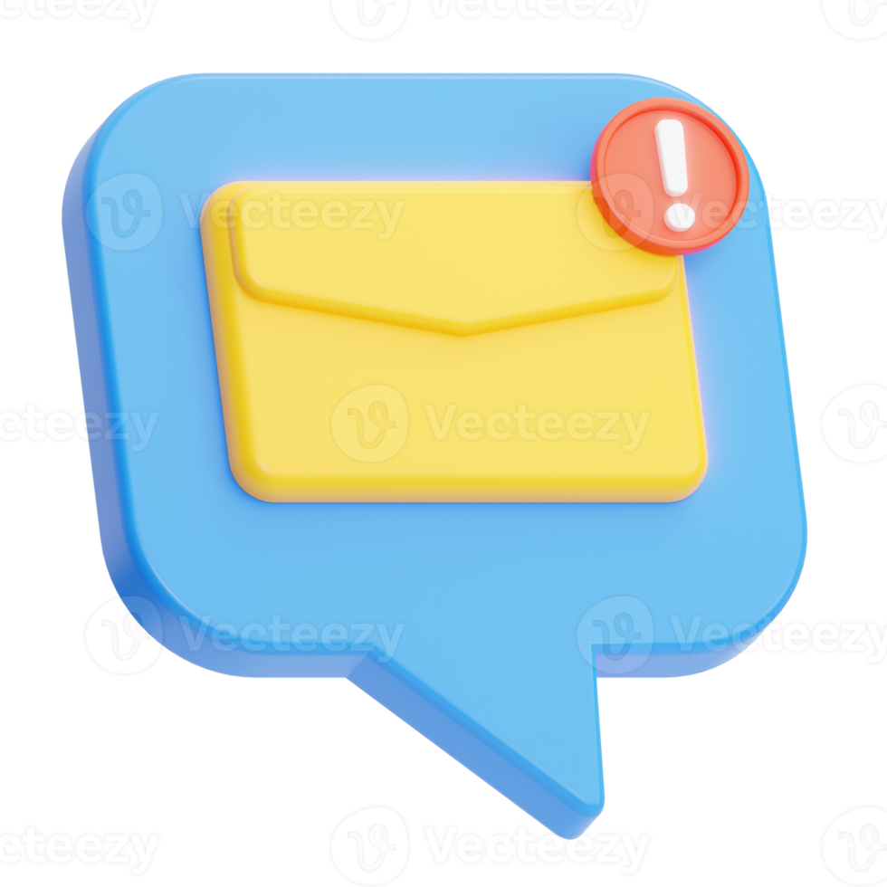 incoming messages illustration 3d png