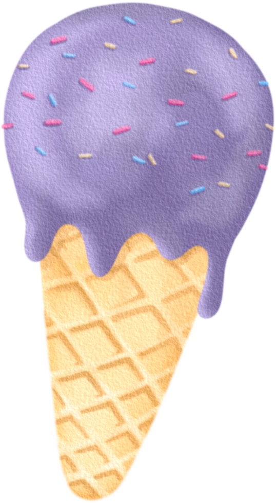 taro Ice cream with toppings png