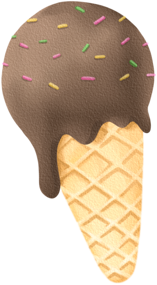gelato al cioccolato con topping png