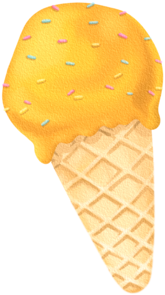 sorvete de laranja com cobertura png