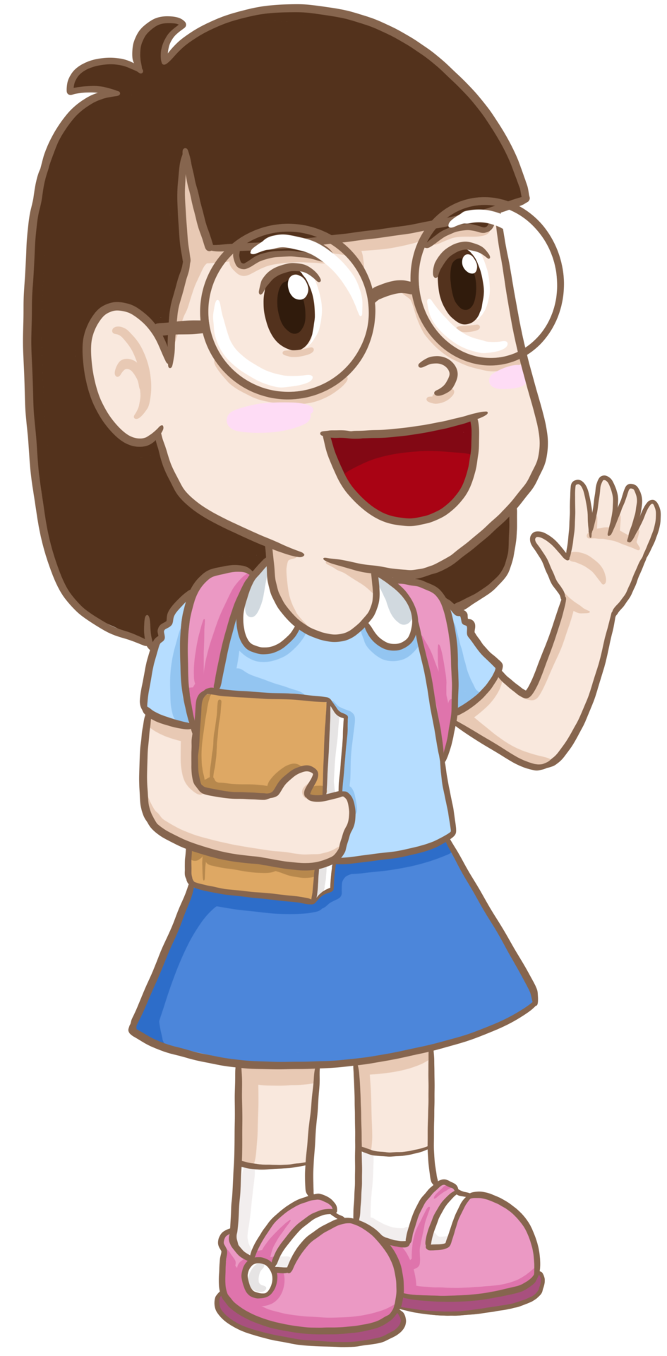 cartoon student girl 9415657 PNG