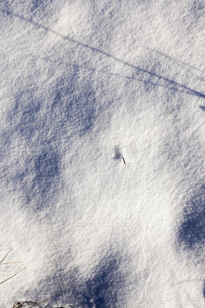 golpes en la nieve, invierno foto