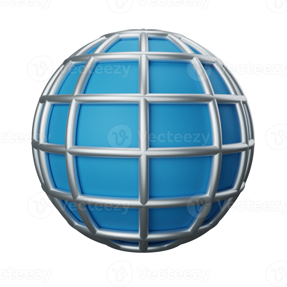 Site de renderização 3D isolado útil para interface de usuário, aplicativos e ilustração de web design png