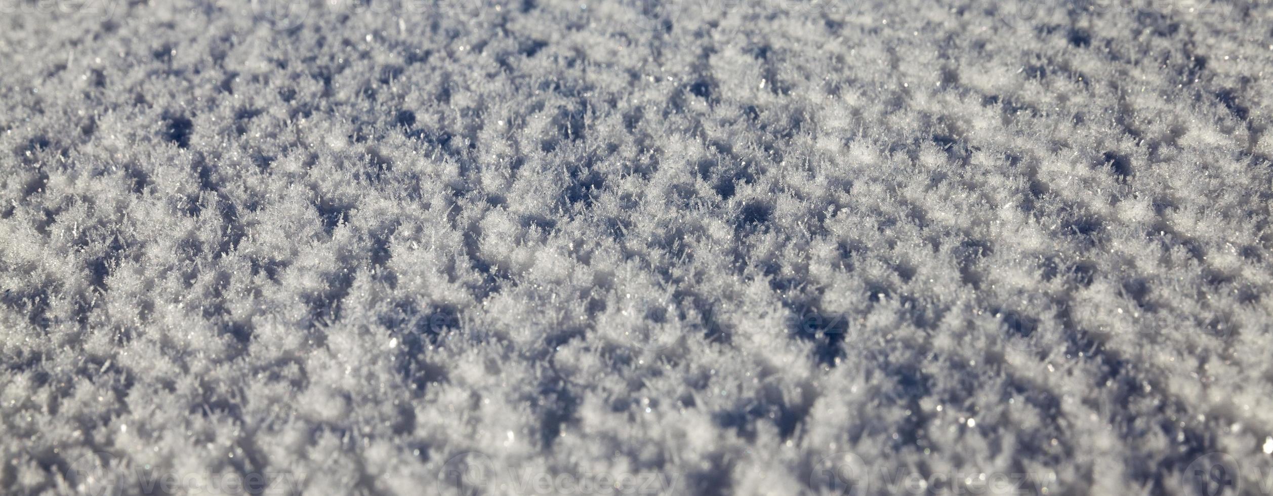 Deep snowdrifts, close up photo
