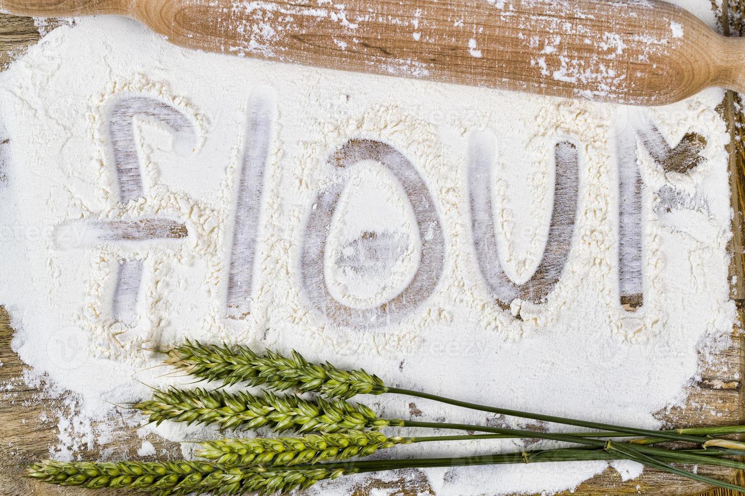 white wheat flour photo