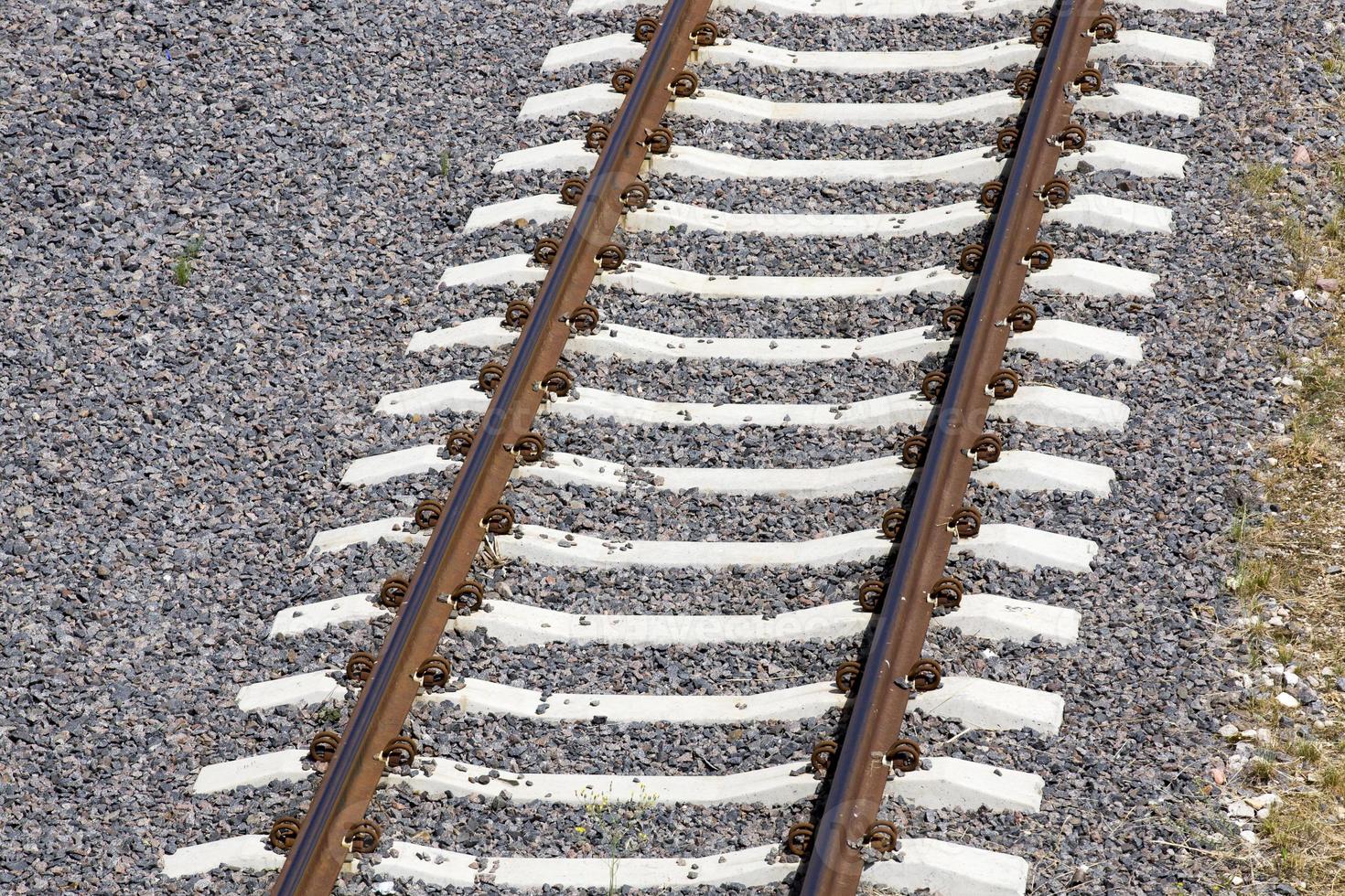 metal rails, close up photo