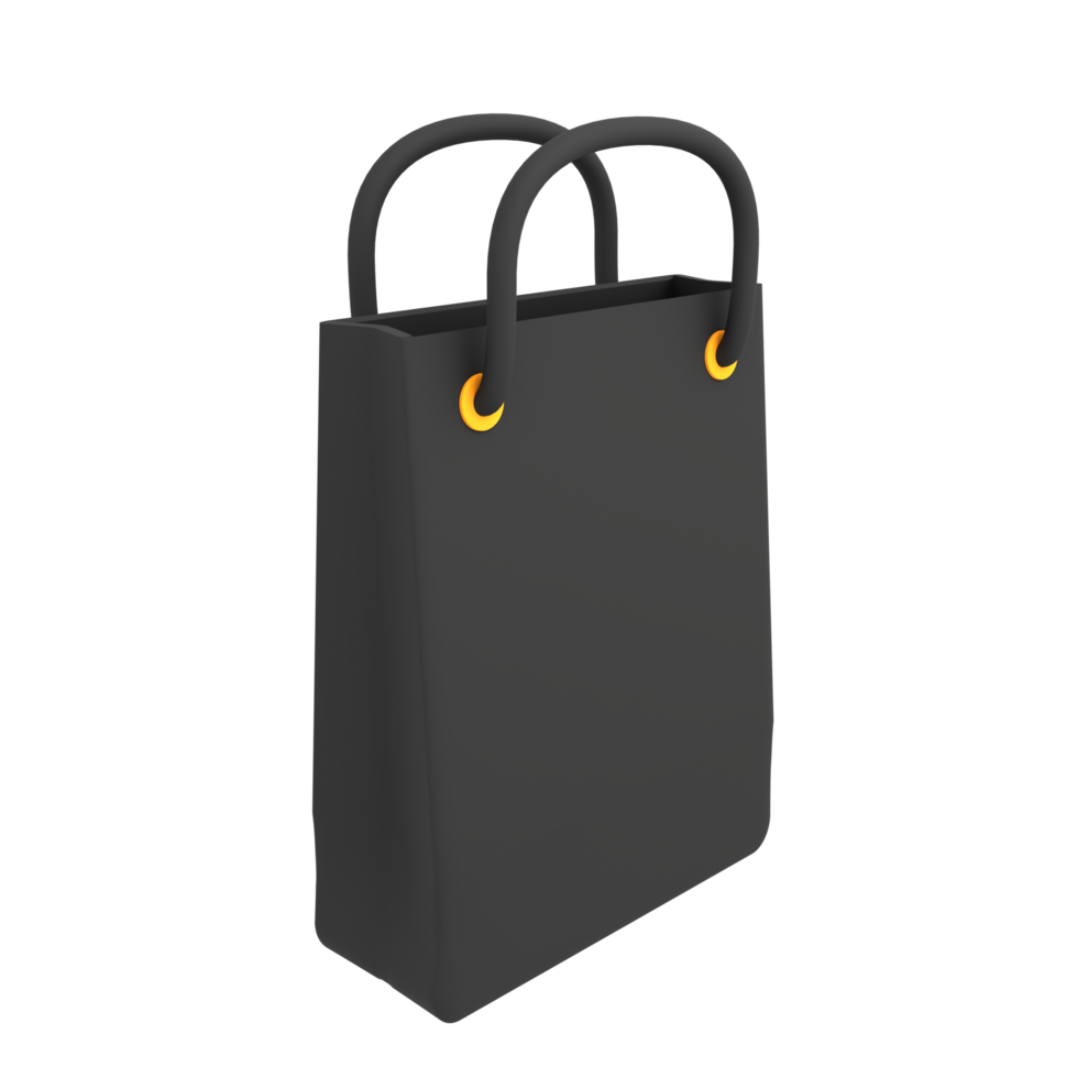 Ecommerce icon empty shopping bags 3d illustration png