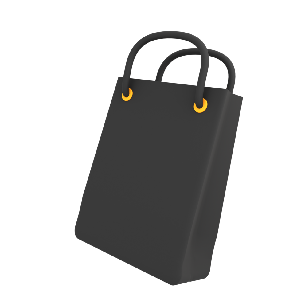 Ecommerce icon empty shopping bags 3d illustration png