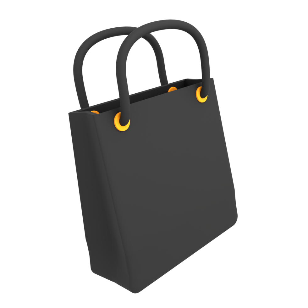 Ecommerce icon rectangle shopping bags 3d illustration png