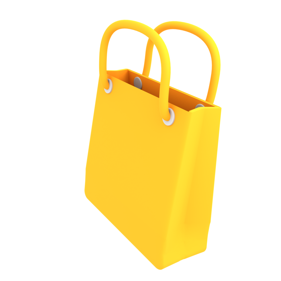 Ecommerce icon luxury shopping bags 3d illustration png