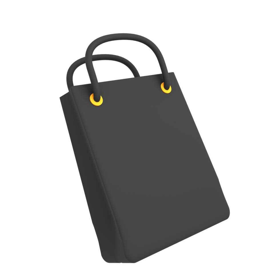 Ecommerce icon empty shopping bags 3d illustration png