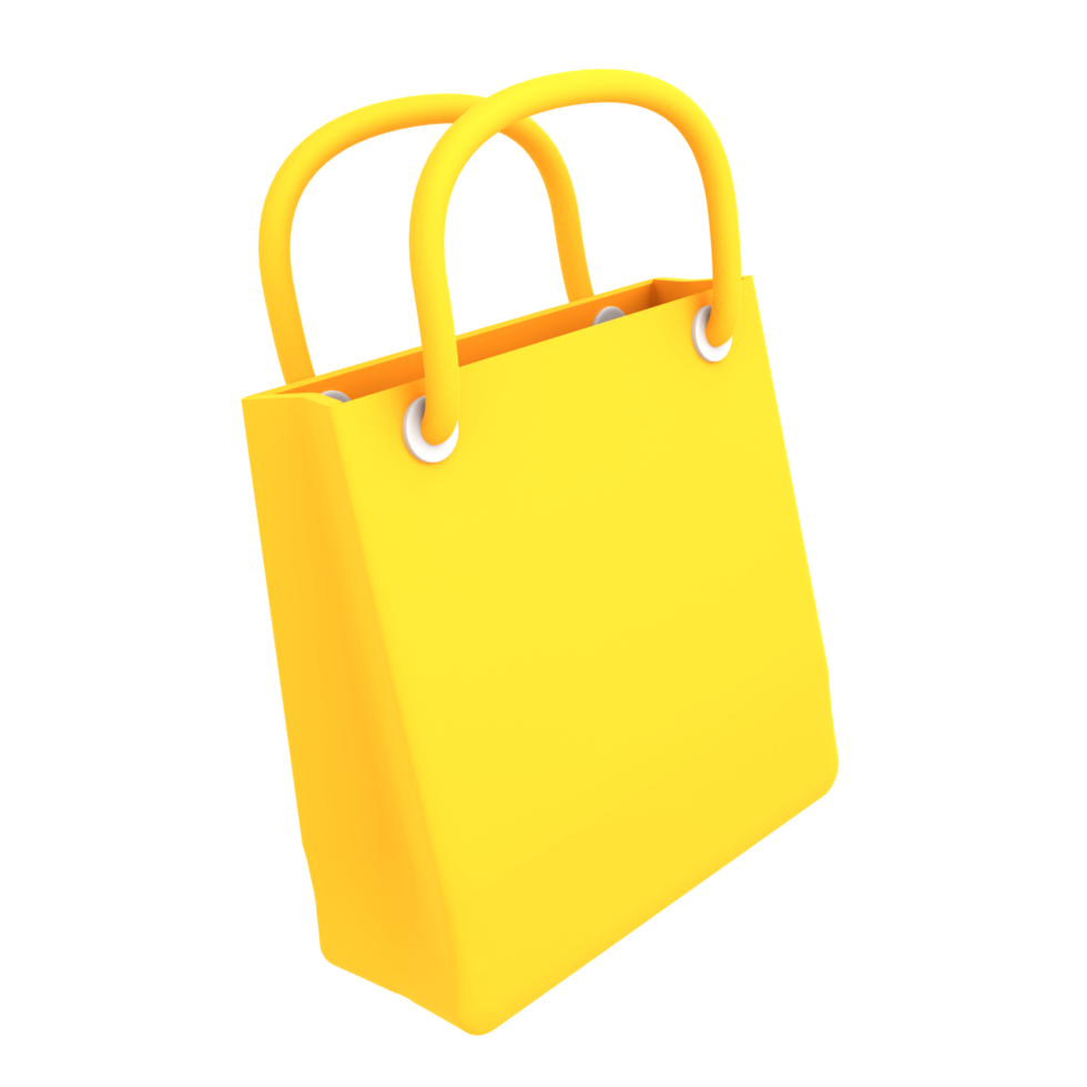 icono de comercio electrónico bolsas de compras de lujo ilustración 3d png