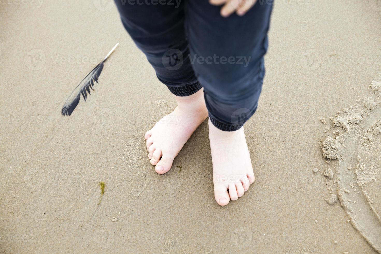 child's feet, close up photo