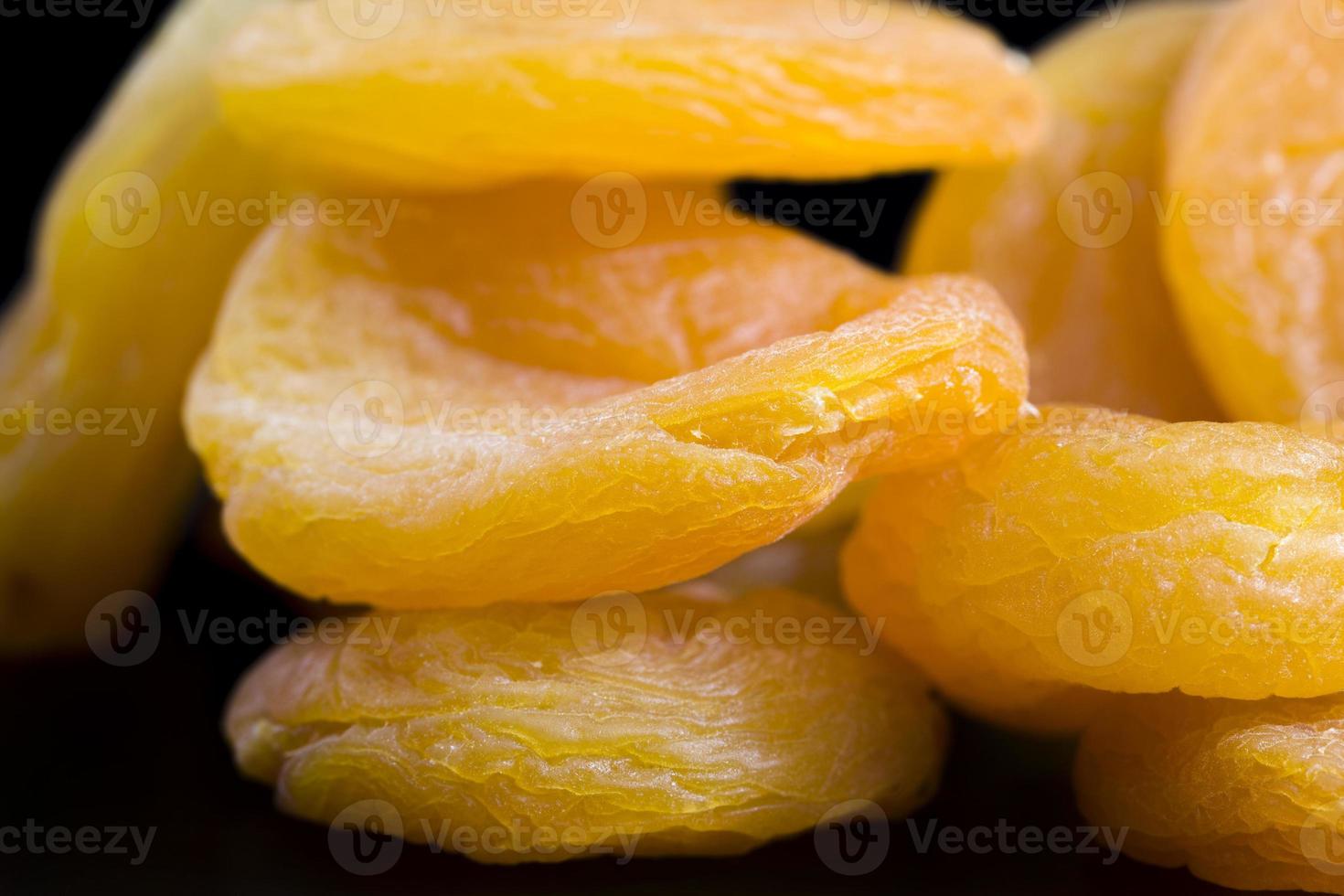 dry apricots, close up photo