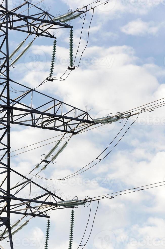 High-voltage power poles photo