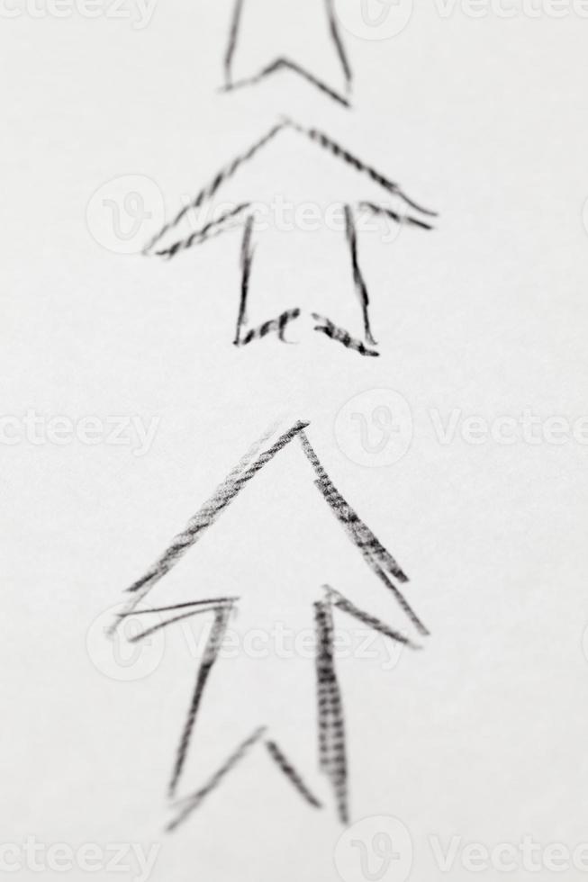 arrows drawn in pencil photo