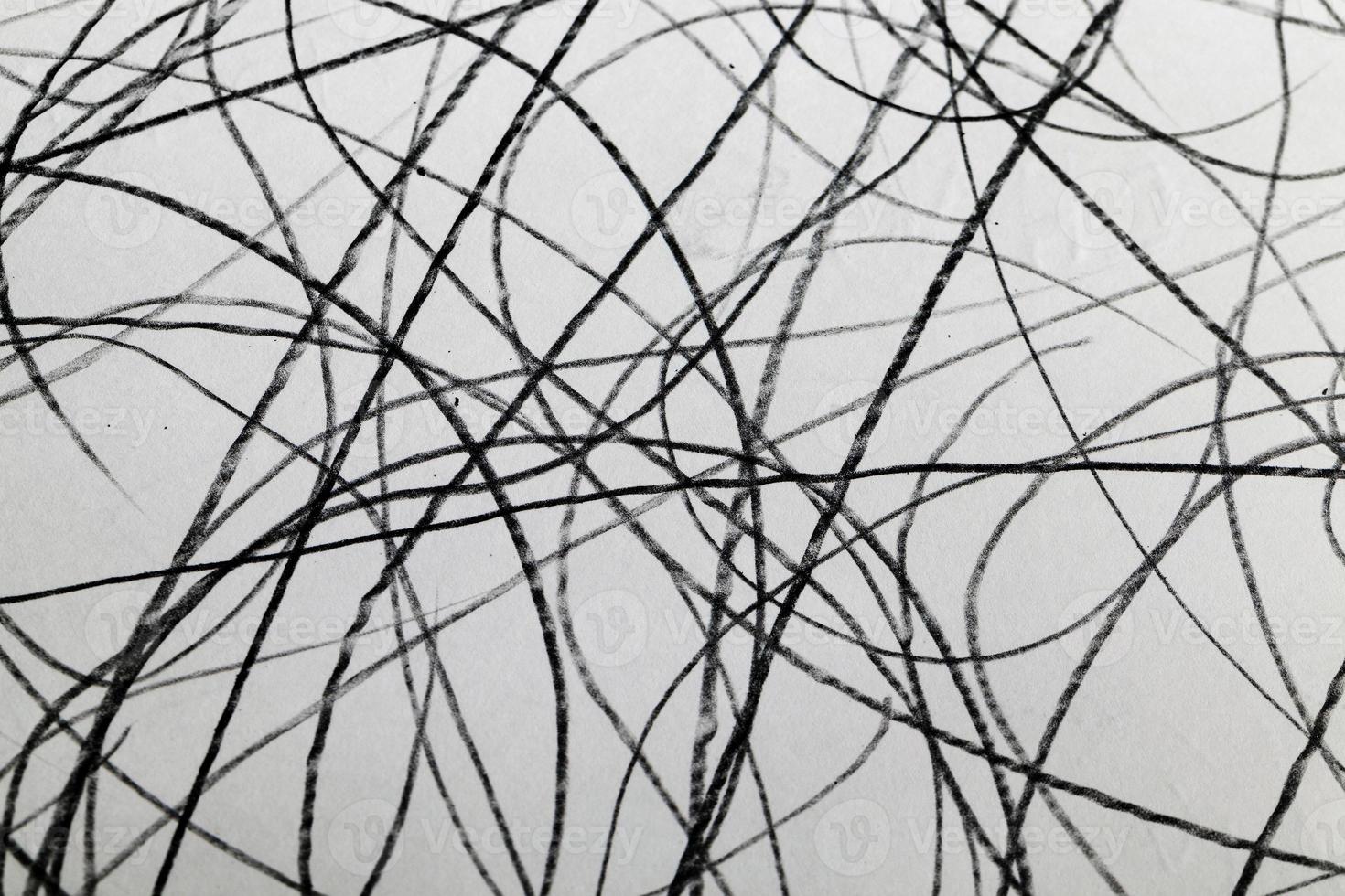 chaotic lines in gray pencil photo