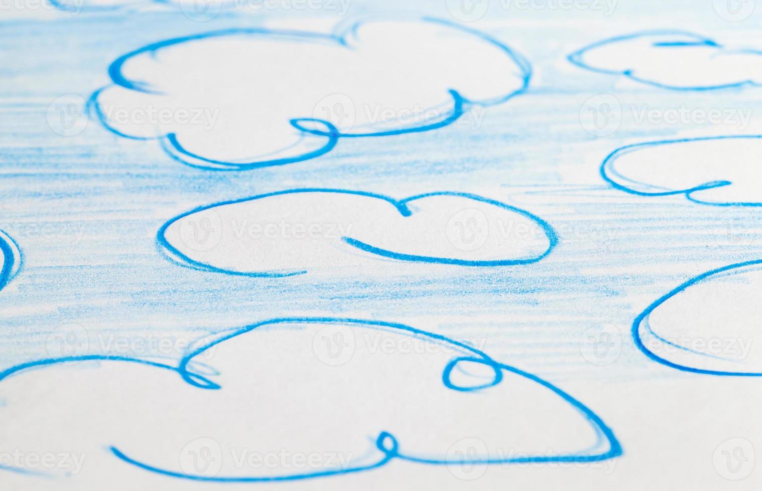 chaotic blue pencil photo