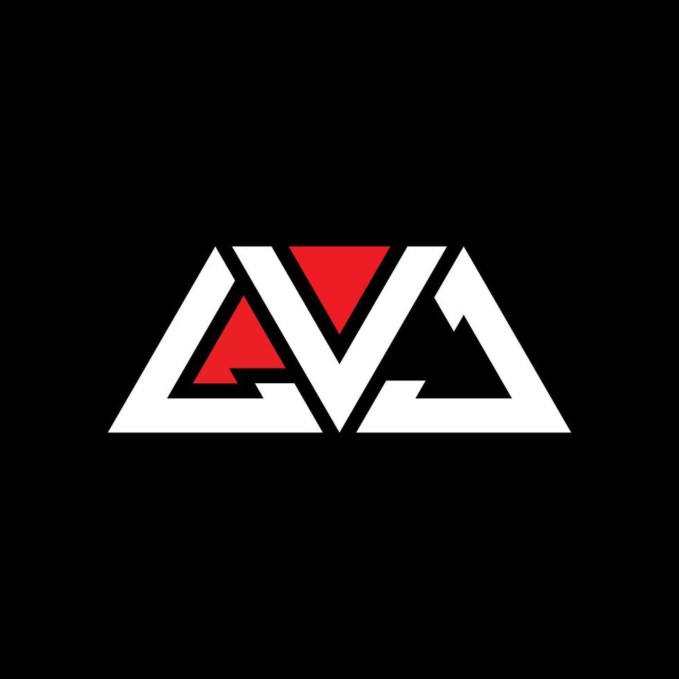 Diseño de logotipo de letra triangular lvj con forma de triángulo. monograma de diseño de logotipo de triángulo lvj. Plantilla de logotipo de vector de triángulo lvj con color rojo. logotipo triangular lvj logotipo simple, elegante y lujoso. lvj