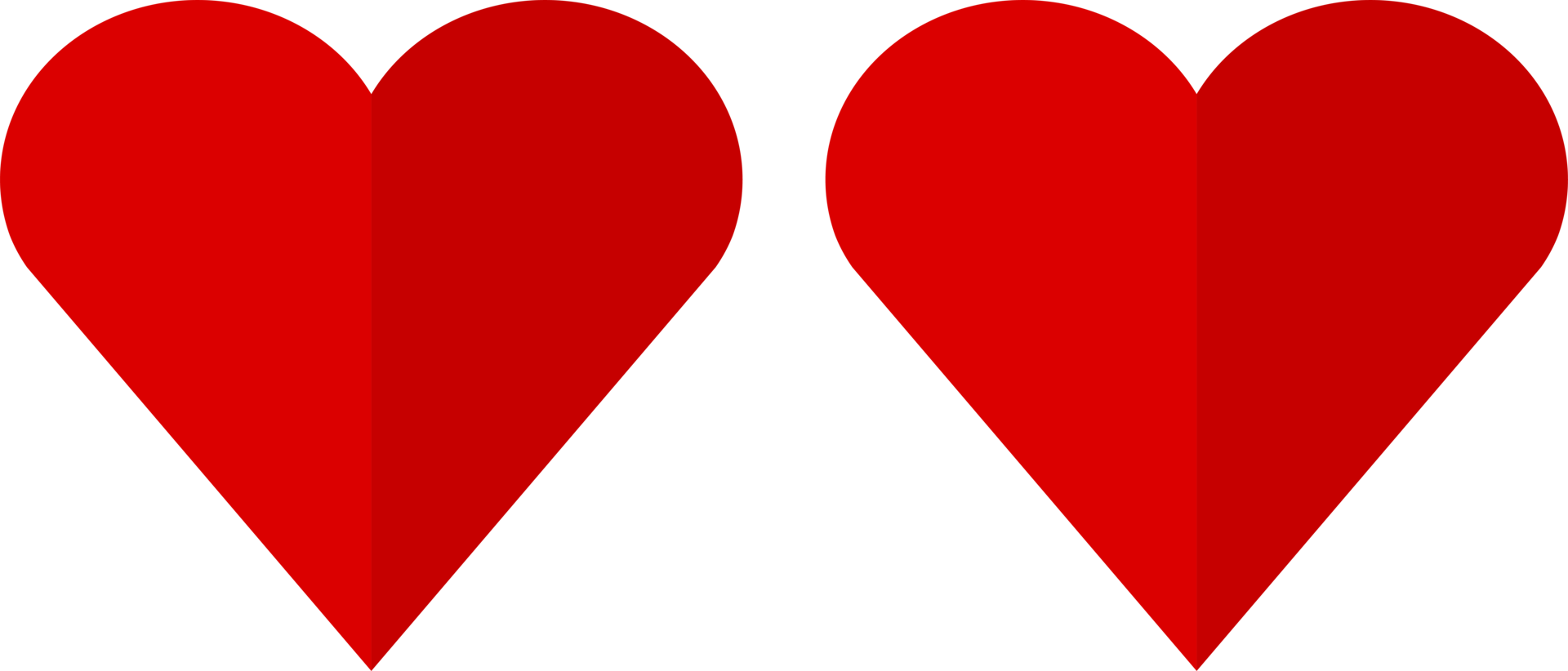 Heart symbols isolated on a white background Red hand drawn icons for love, wedding, Valentine's day or other romantic design. png