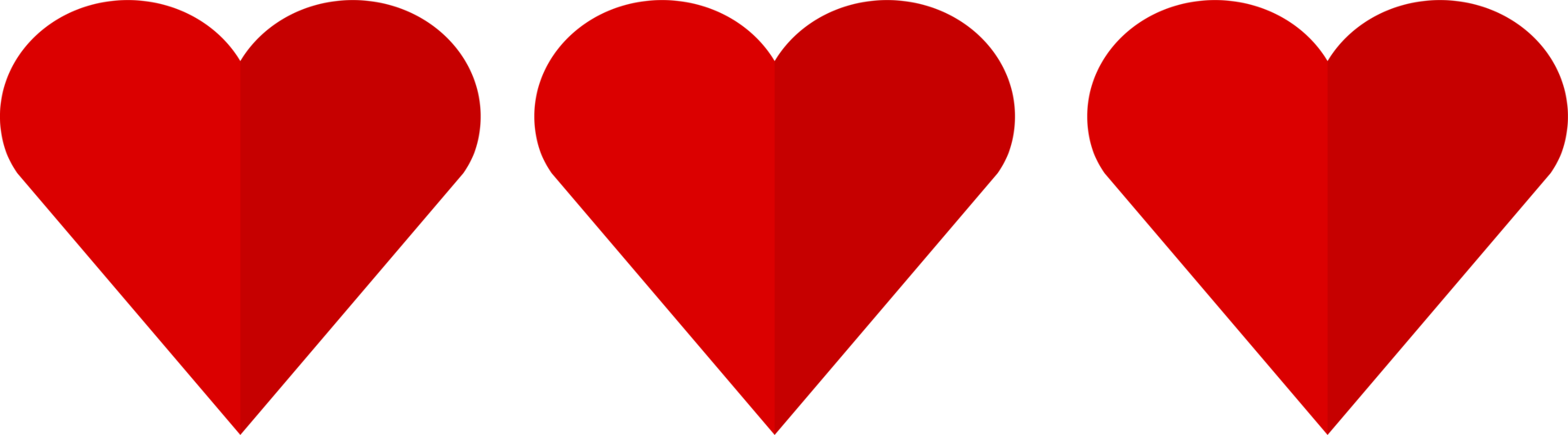 símbolos del corazón aislados en un fondo blanco iconos dibujados a mano roja para el amor, la boda, el día de San Valentín u otro diseño romántico. png