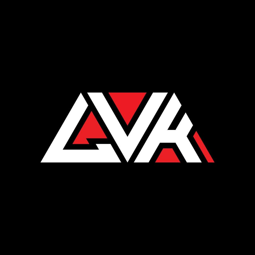 LVK triangle letter logo design with triangle shape. LVK triangle logo ...