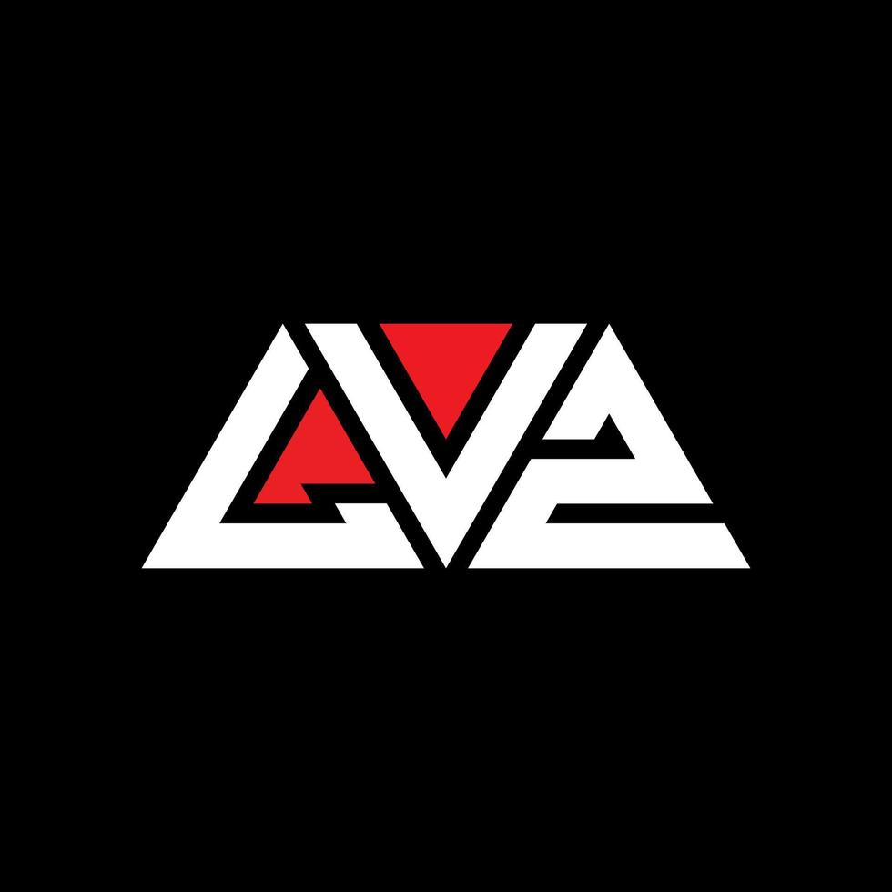 Diseño de logotipo de letra triangular lvz con forma de triángulo. Monograma de diseño del logotipo del triángulo lvz. Plantilla de logotipo de vector de triángulo lvz con color rojo. logotipo triangular lvz logotipo simple, elegante y lujoso. lvz