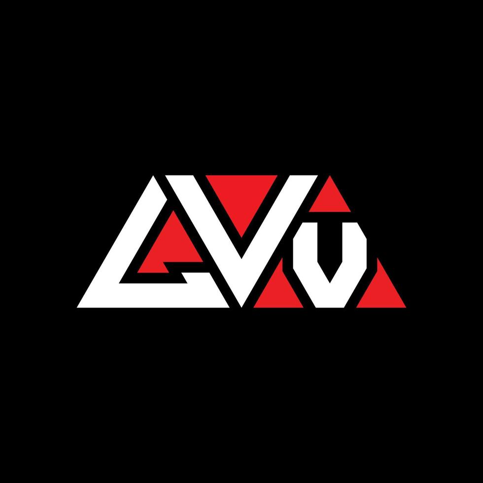 LVV triangle letter logo design with triangle shape. LVV triangle logo design monogram. LVV triangle vector logo template with red color. LVV triangular logo Simple, Elegant, and Luxurious Logo. LVV