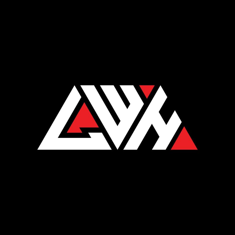 Diseño de logotipo de letra triangular lwh con forma de triángulo. monograma de diseño de logotipo de triángulo lwh. plantilla de logotipo de vector de triángulo lwh con color rojo. logotipo triangular lwh logotipo simple, elegante y lujoso. lwh