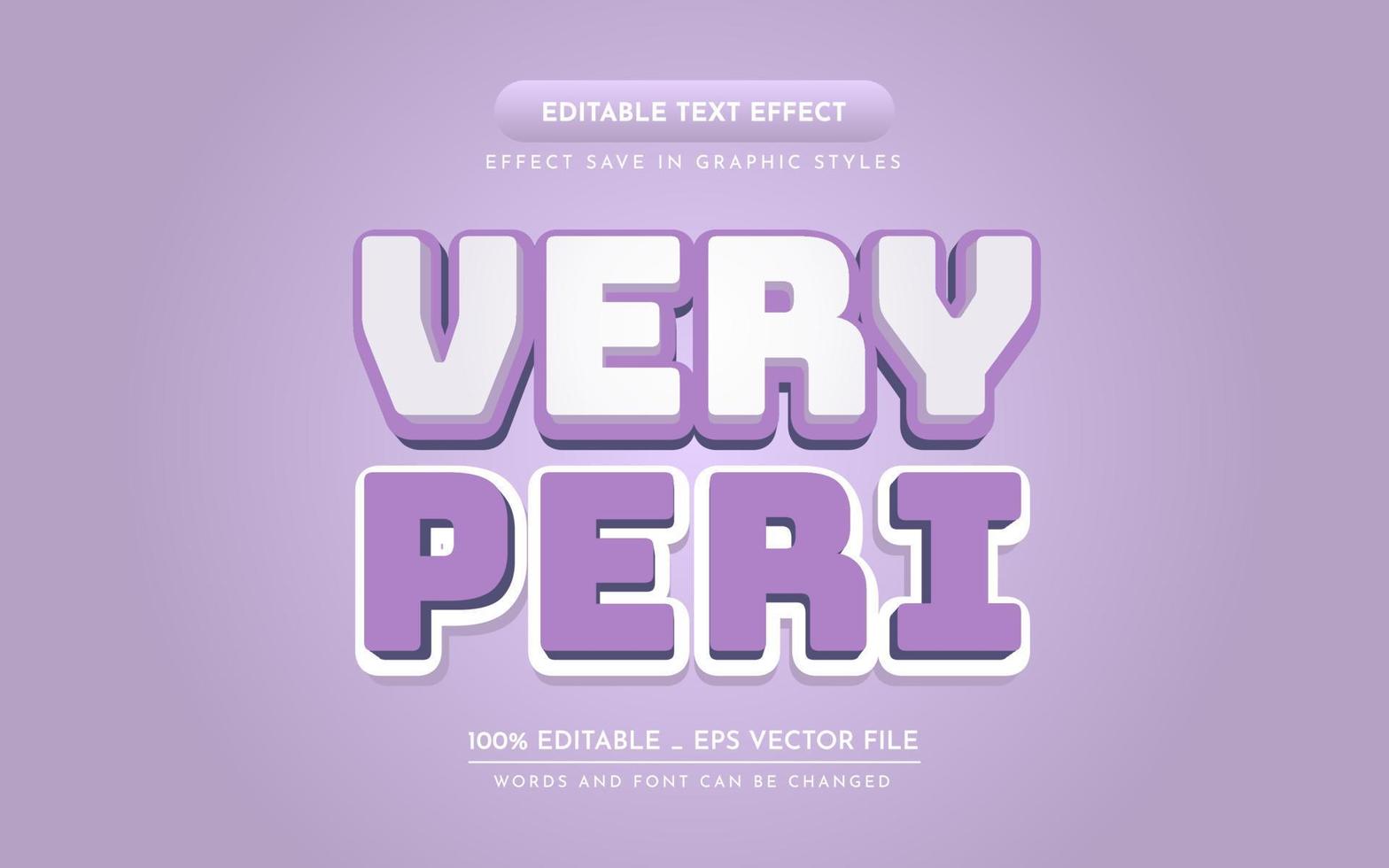 Purple 3D Editable Text Effect vector