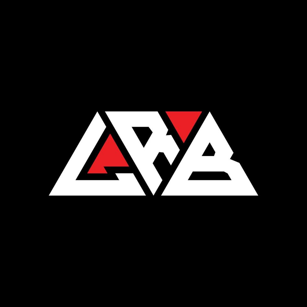 LRB triangle letter logo design with triangle shape. LRB triangle logo design monogram. LRB triangle vector logo template with red color. LRB triangular logo Simple, Elegant, and Luxurious Logo. LRB