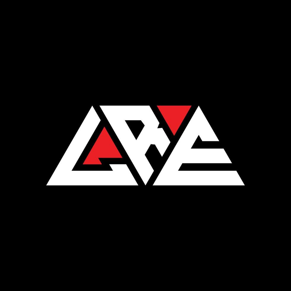LRE triangle letter logo design with triangle shape. LRE triangle logo design monogram. LRE triangle vector logo template with red color. LRE triangular logo Simple, Elegant, and Luxurious Logo. LRE