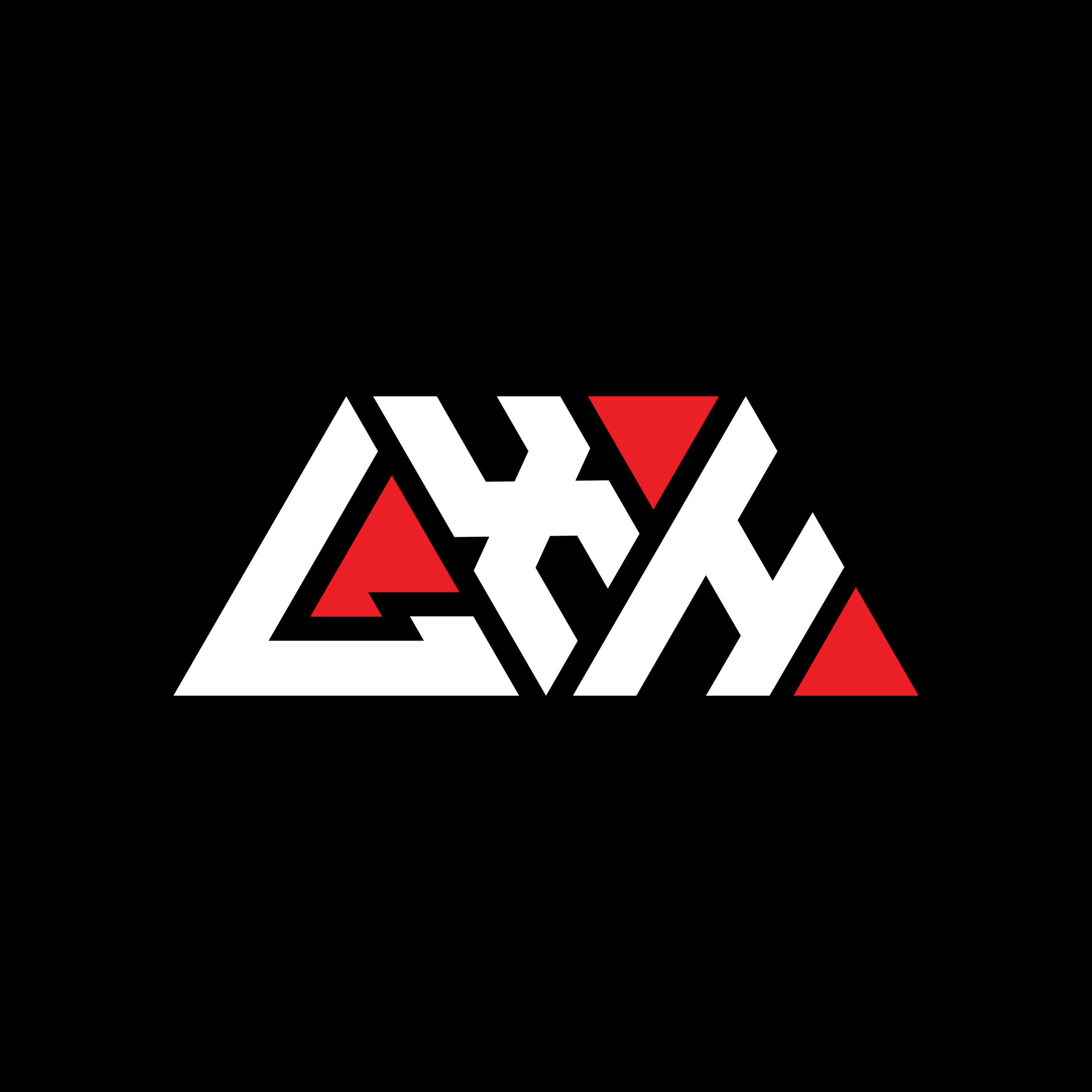LXH triangle letter logo design with triangle shape. LXH triangle logo ...