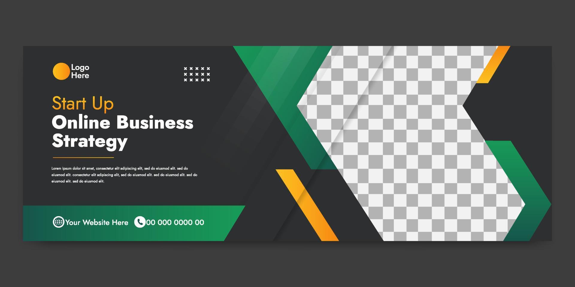 Creative Business Social Media Facebook Cover Banner Template vector