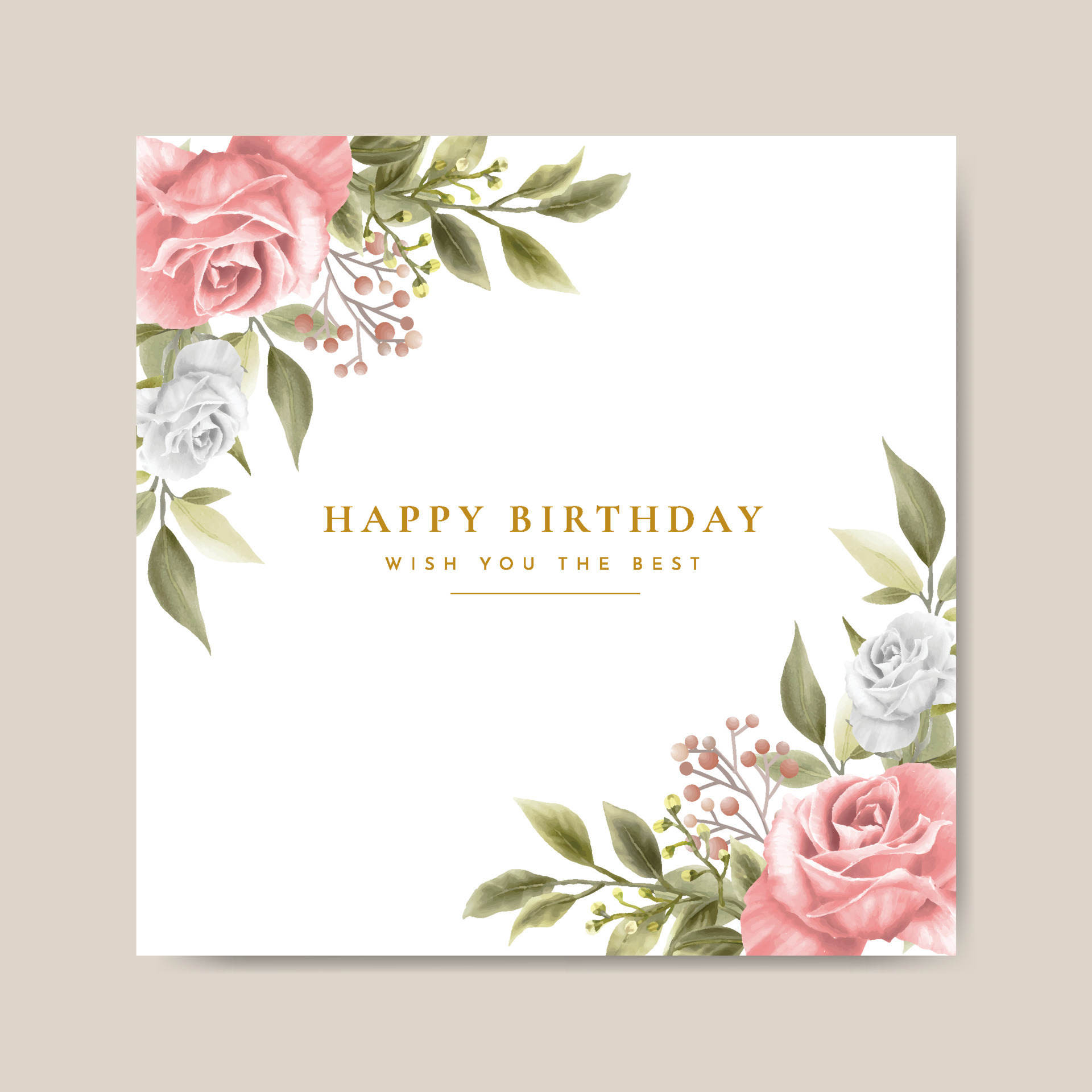 Floral Birthday Card Template 9418465 Vector Art at Vecteezy Floral Birthday Card Template 9418465 Vector Art at Vecteezy