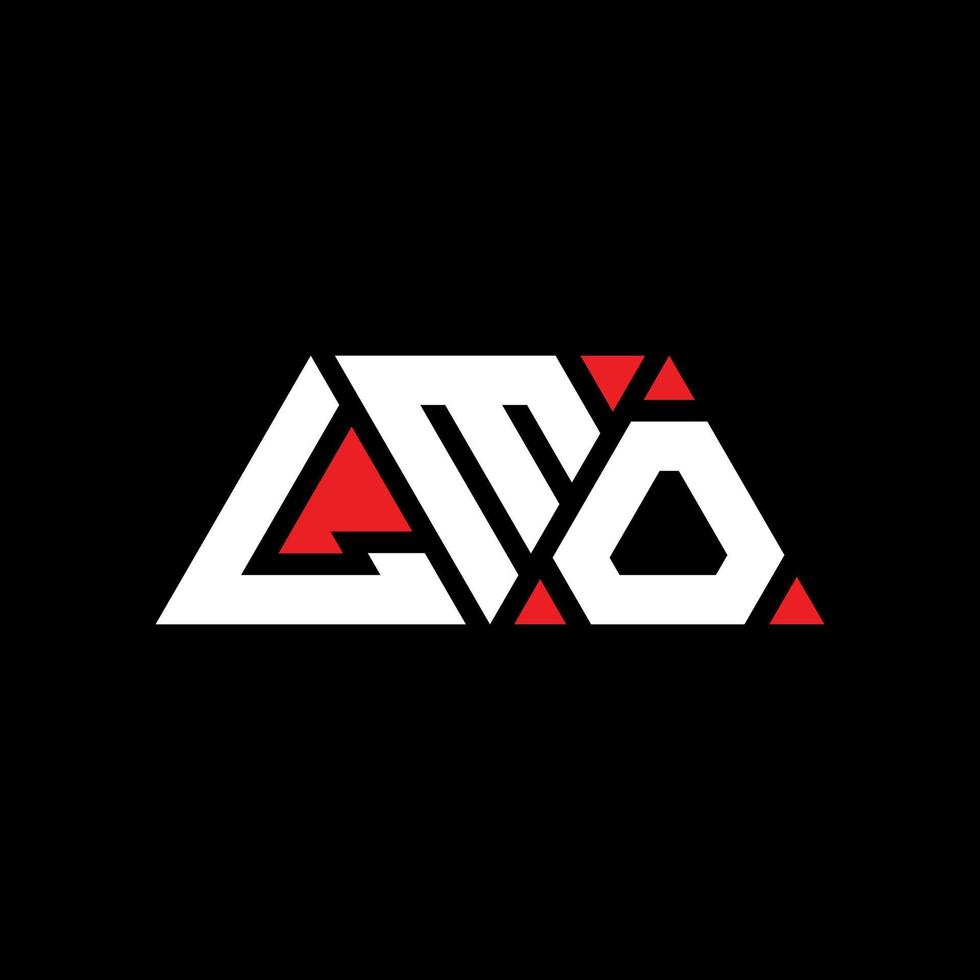 LMO triangle letter logo design with triangle shape. LMO triangle logo design monogram. LMO triangle vector logo template with red color. LMO triangular logo Simple, Elegant, and Luxurious Logo. LMO